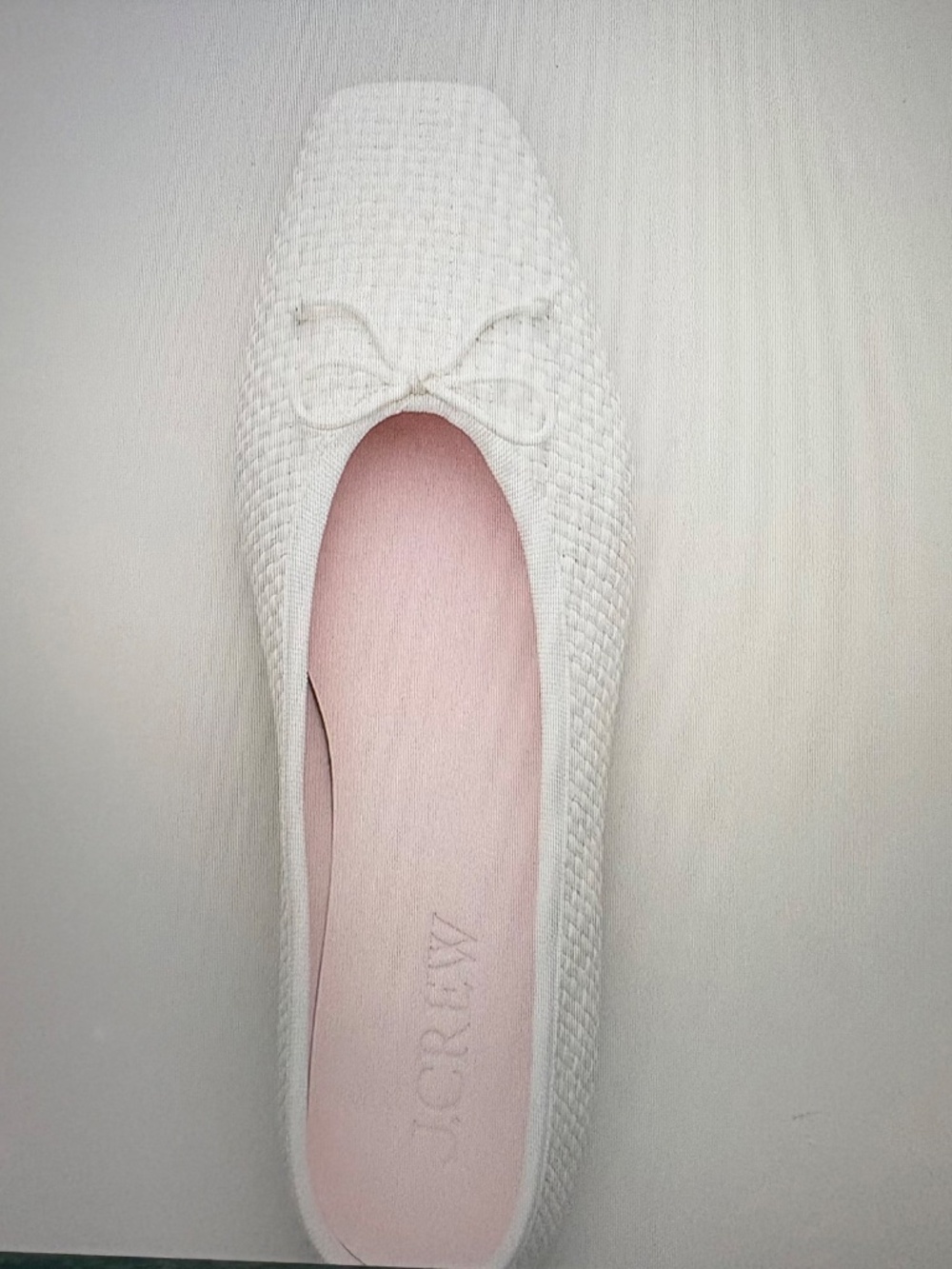 New in Box J Crew Sophie woven ballet flats - Ivory - Picture 5 of 6